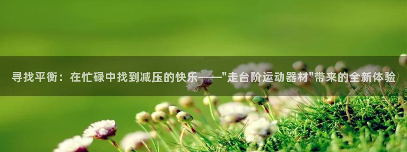好博体育官方正版app官网：寻找平衡：在忙碌中找到减压的快乐